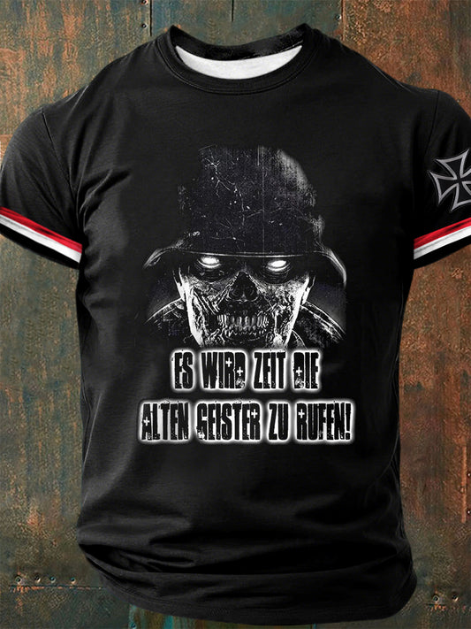 Herren Es wird Zeit die alten Geister zu rufen! Bedrucktes Kurzarm-T-Shirt