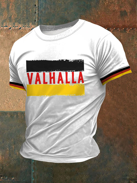 Deutsches Wikinger-Bedrucktes Kurzarm-T-Shirt für Männer