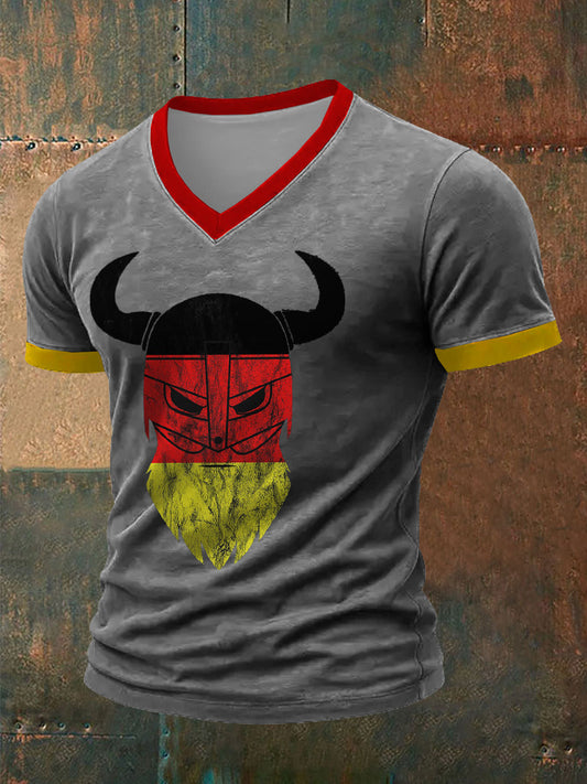 Deutsches Wikinger-Bedrucktes Kurzarm-T-Shirt für Männer