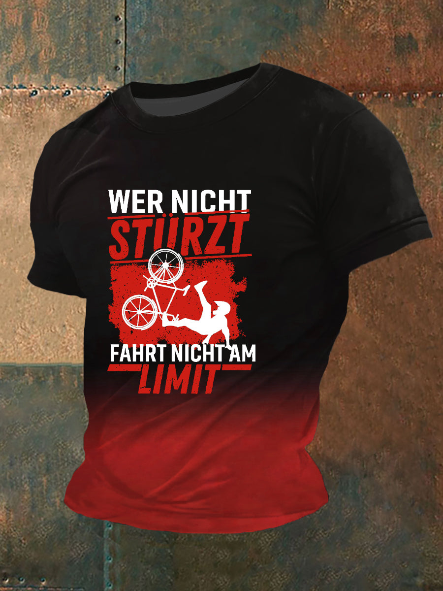 Herren-T-Shirt mit kurzen Ärmeln, wer nicht