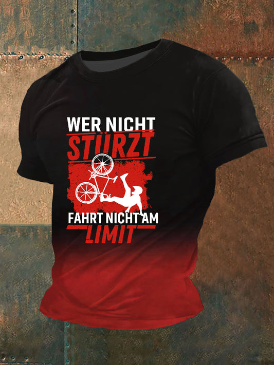 Herren-T-Shirt mit kurzen Ärmeln, wer nicht
