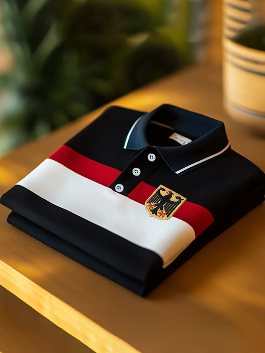 Herren Deutschland Business Lässiges Kurzarm-Shirt