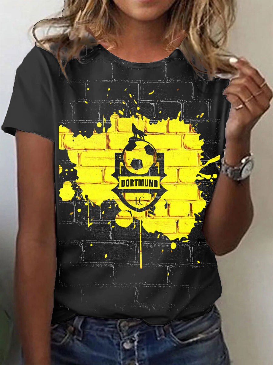 Damen Dortmund T-Shirt mit kurzen Ärmeln