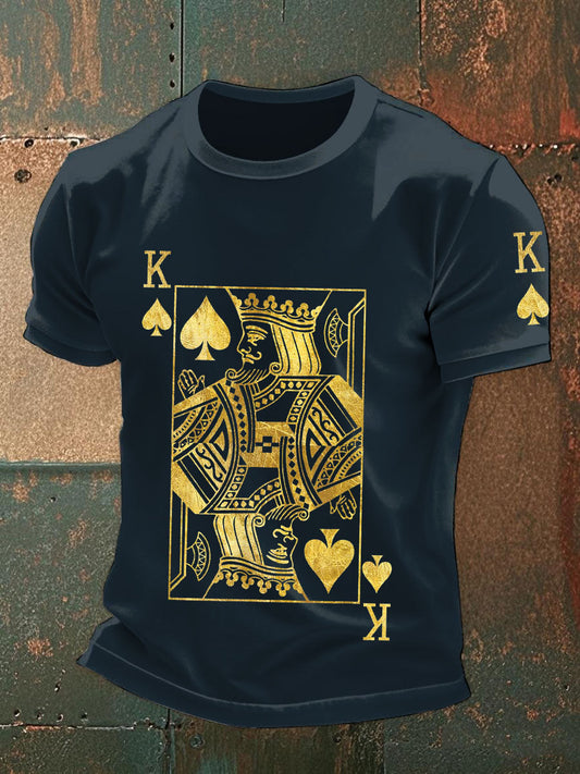 Herren-Poker-Kunstdruck-T-Shirts