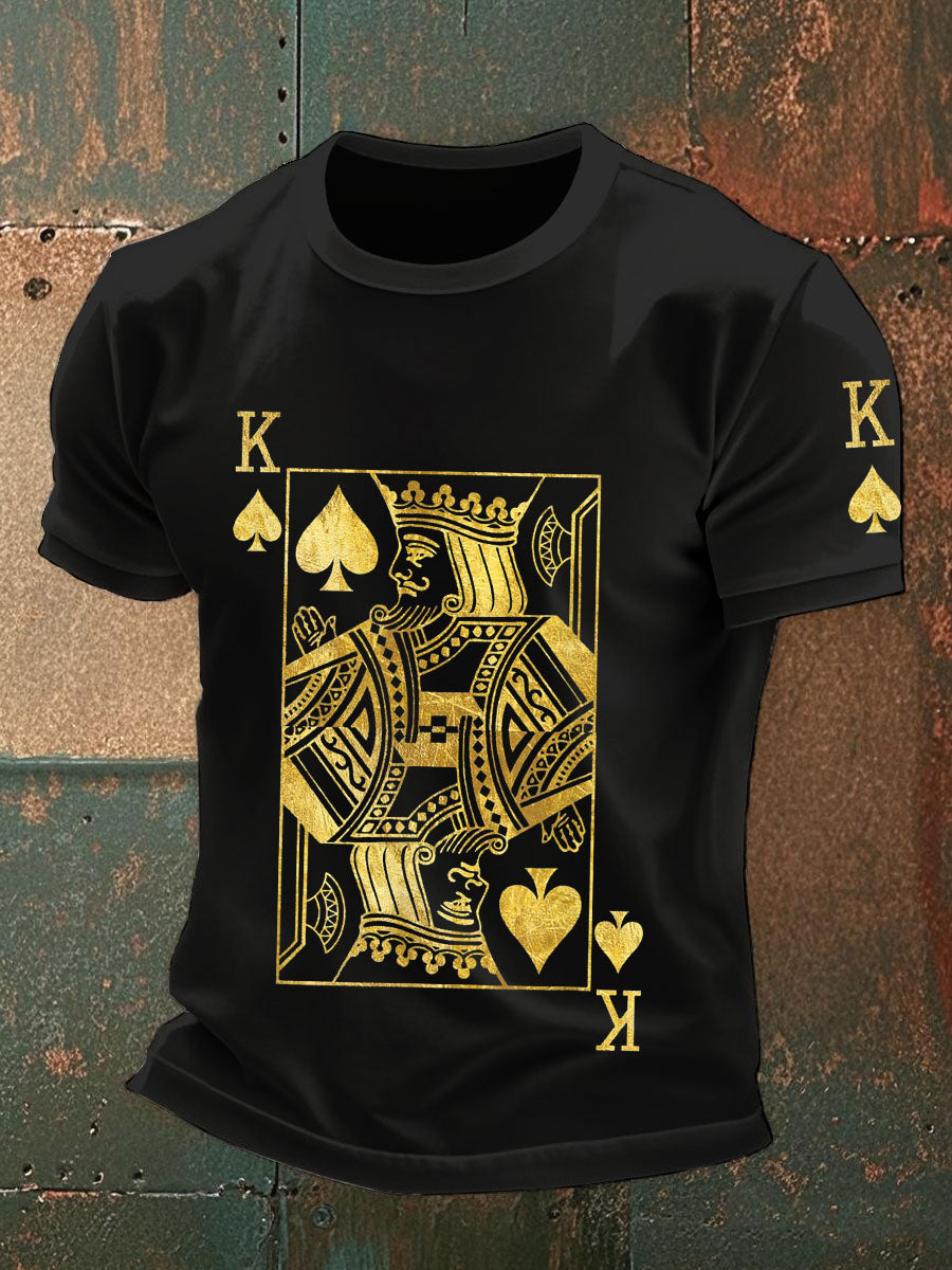 Herren-Poker-Kunstdruck-T-Shirts