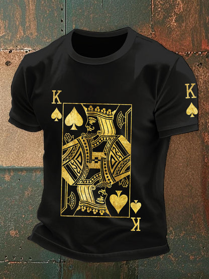 Herren-Poker-Kunstdruck-T-Shirts