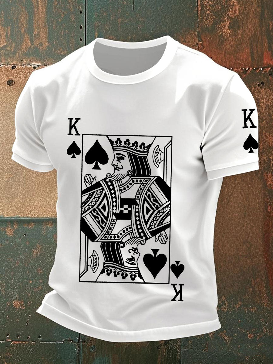 Herren-Poker-Kunstdruck-T-Shirts