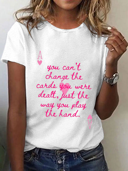 Frauen Poker Philosophie des Lebens T-Shirt