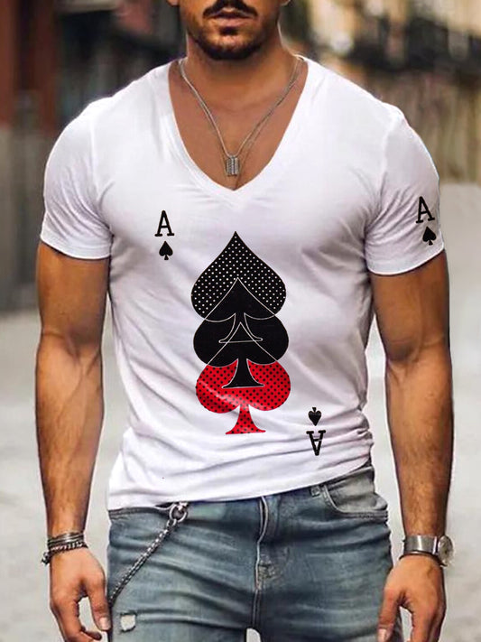 Männer Spielkarten inspiriert Kunstdruck T-Shirt
