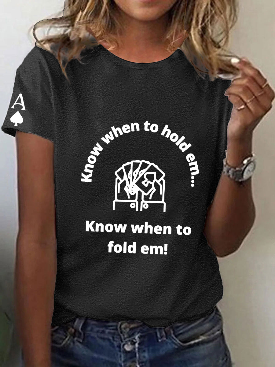 Frauen Poker Philosophie des Lebens T-Shirt