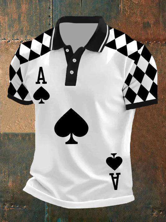 Herren-Poker-Ass der Pik-Tops
