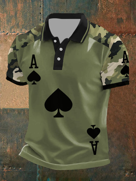 Herren Poker Ace of Pides Tarn oberteile