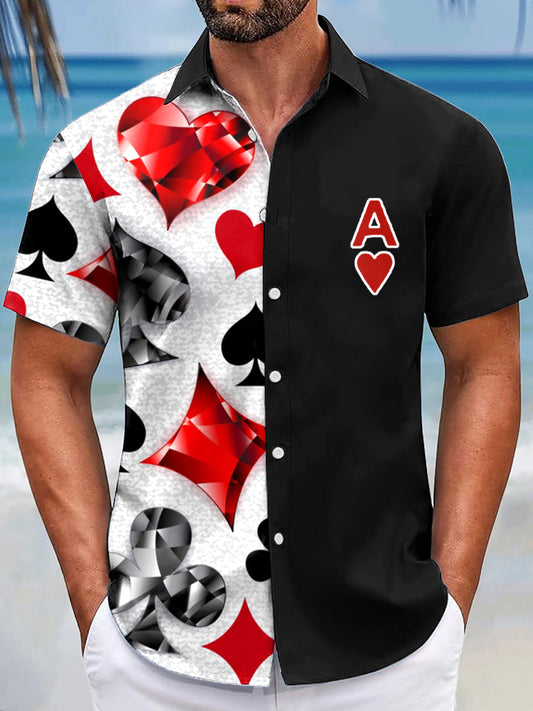 Herren-Resort-Stil Poker Herzen A-Shirts