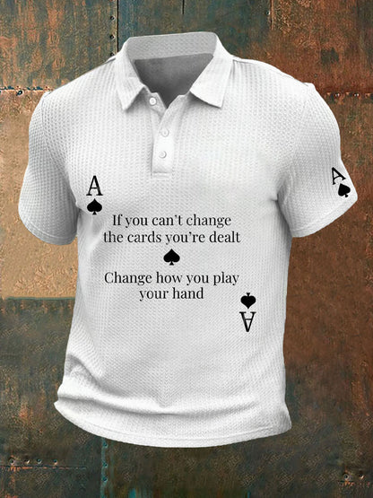 Herren Poker Philosophie des Lebens Waffel stoff T-Shirt