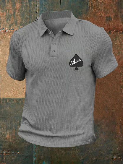 Herren Poker Waffel T-Shirt