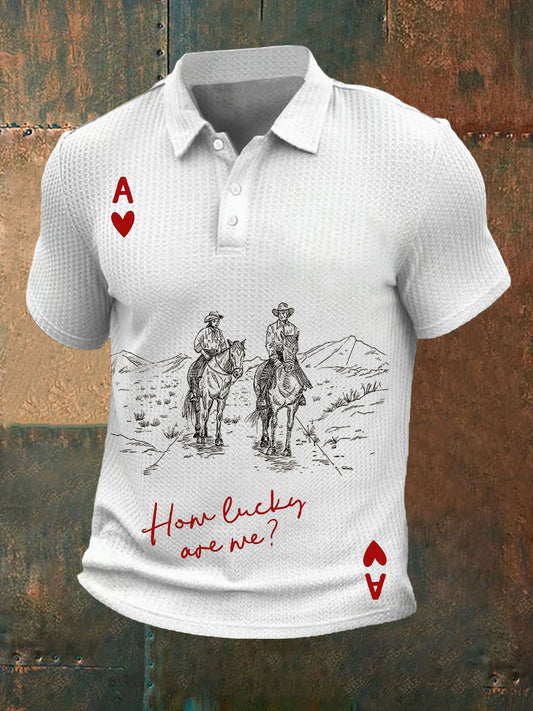 Herren Poker Waffel T-Shirt