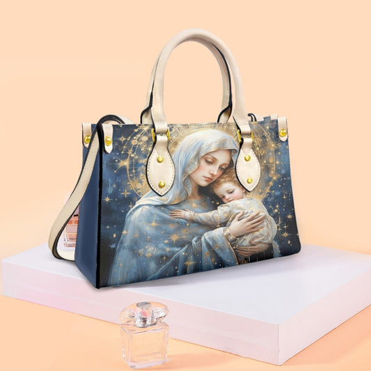 Damen Faith Virgin Mary Ledertasche Umhängetasche