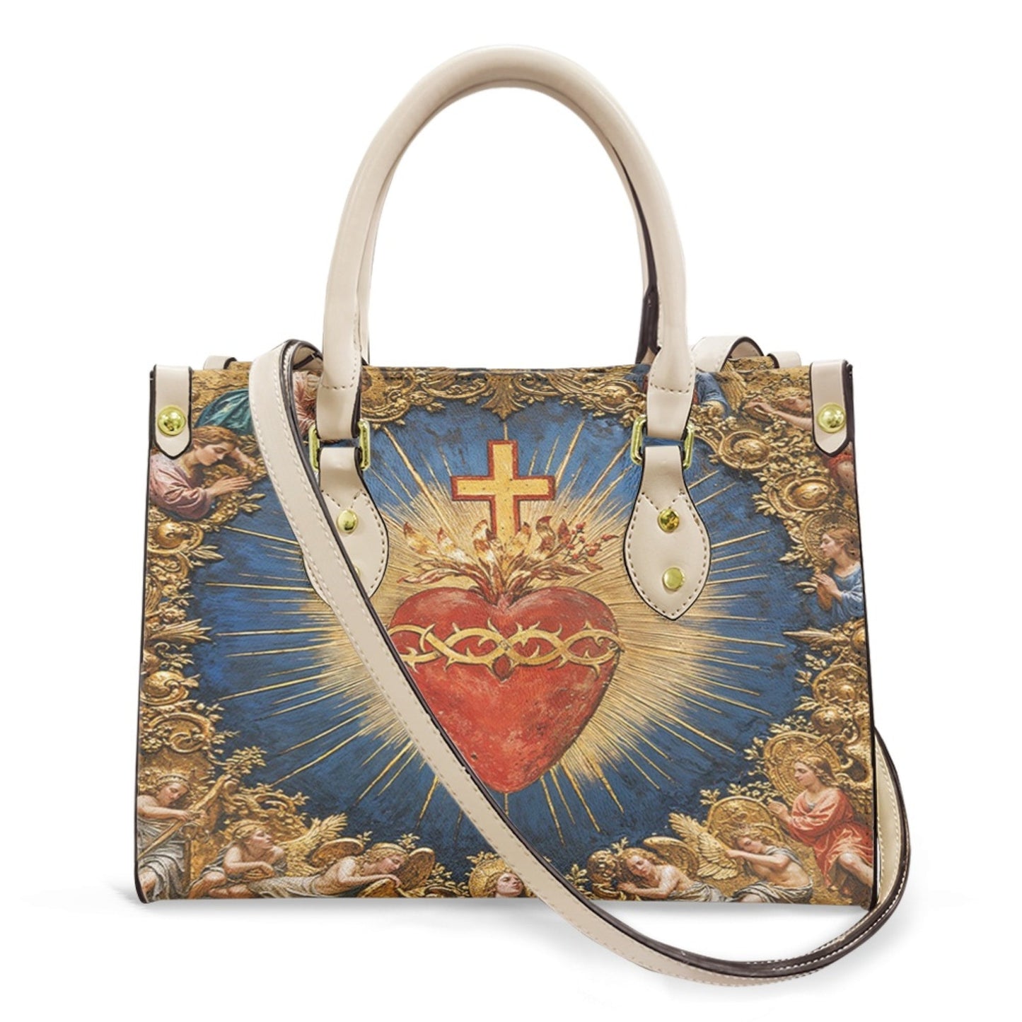 Damen Faith Cross Ledertasche Umhängetasche