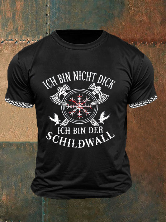 Herren Viking inspirierte Print Kurzarm T-Shirt