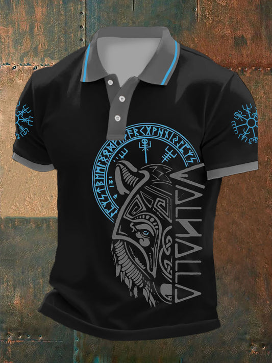 Herren Wolf Maske Odin Rune Tops