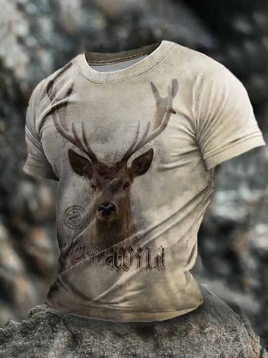 Männer deutsche Tiere kurze Ärmel T-Shirt