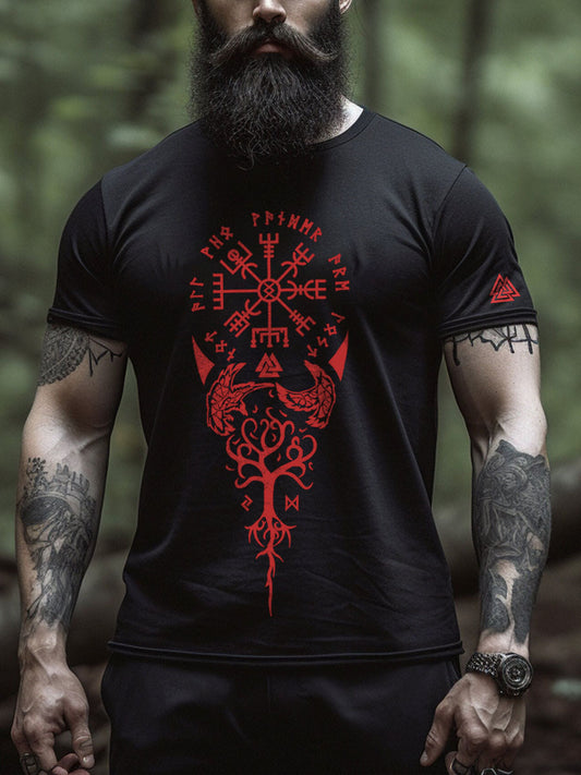 Viking inspiriertes Print-T-Shirt für Männer