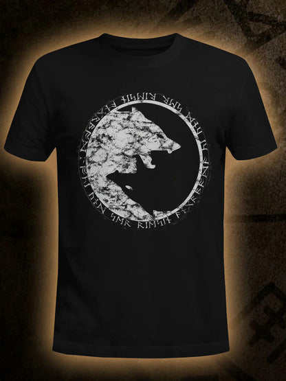 Kurzärmliges T-Shirt für Herren Wolf Viking