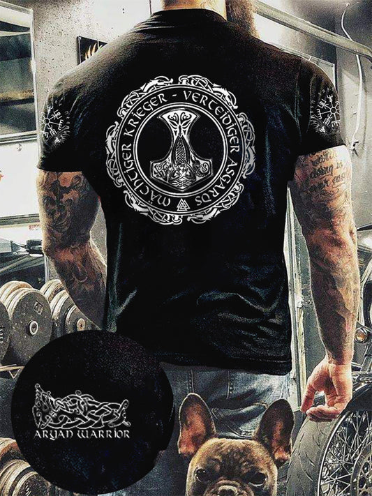 Herren Viking bedrucktes Kurzarm-T-Shirt