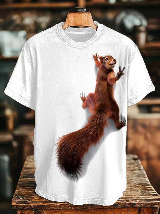 Eichhörnchen-Print lässige Unisex-T-Shirts