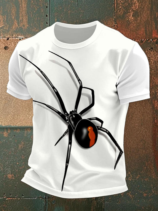 Freizeit-T-Shirts mit Spinnen druck für Männer