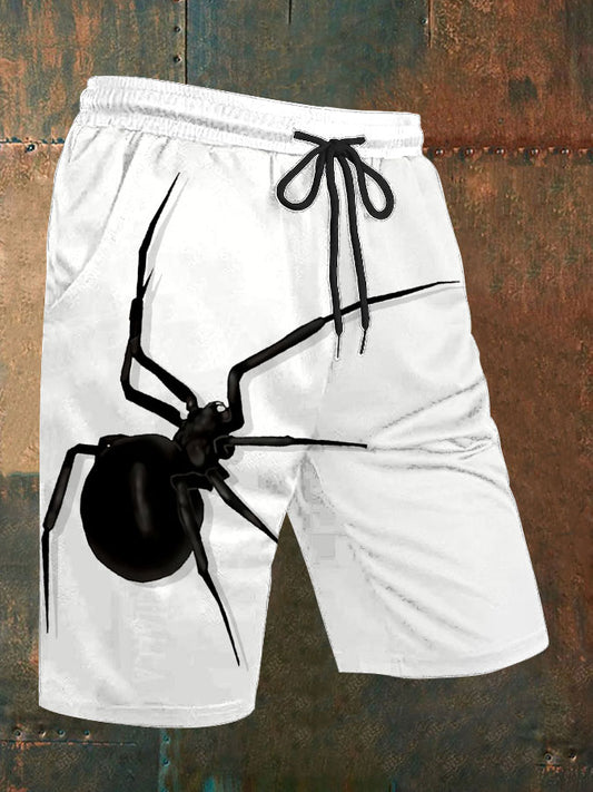 Herren-Shorts mit Spinnendruck