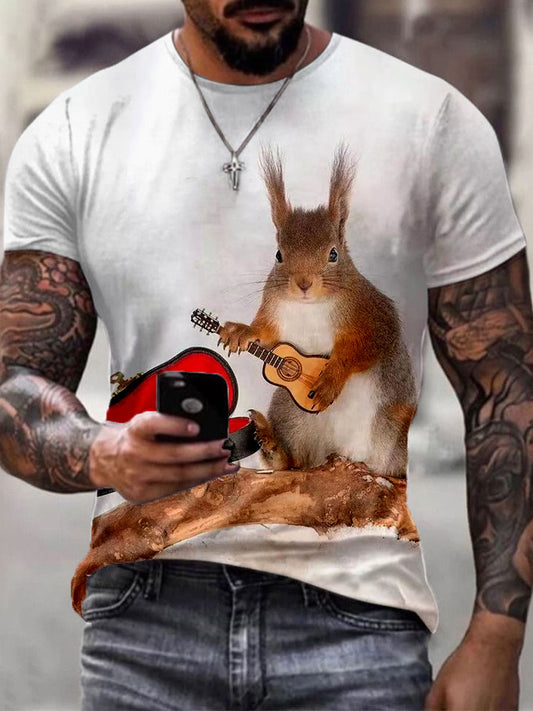 Männer lustiges Eichhörnchen Kunstdruck T-Shirt