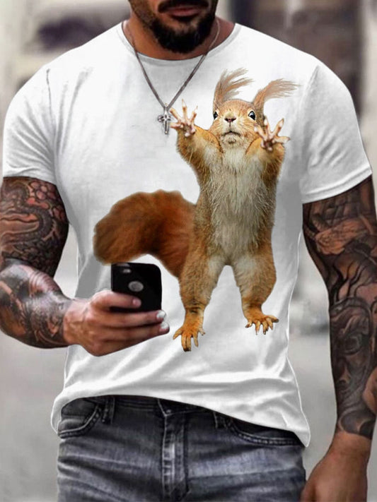 Männer lustiges Eichhörnchen Kunstdruck T-Shirt
