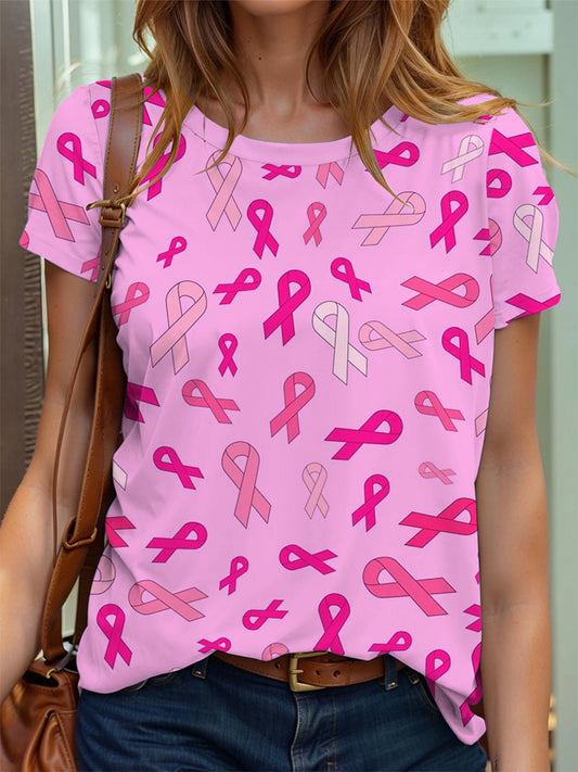 Frauen Brustkrebs Bewusstsein Rosa Band T-Shirt