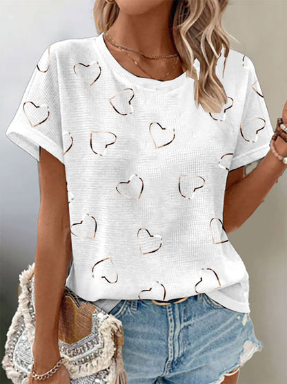 Frauen Brustkrebs Bewusstsein Waffel Print T-Shirt