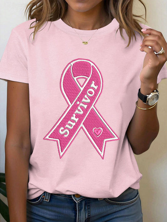 Frauen Brustkrebs Bewusstsein Survivor Rosa Band T-Shirt