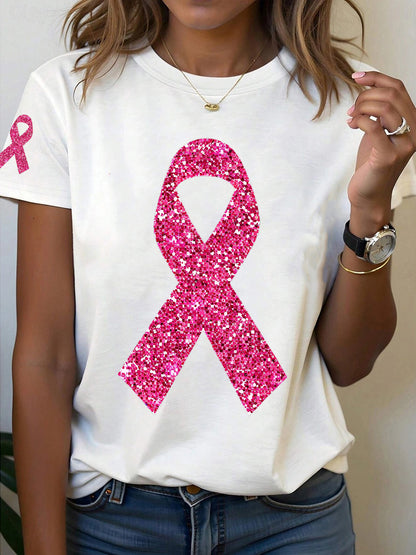 Frauen Brustkrebs Bewusstsein Rosa Band T-Shirt