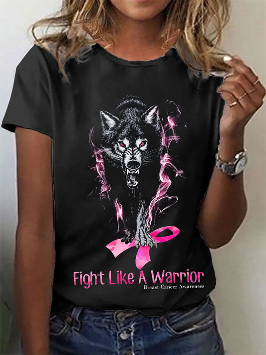 Frauen kampf wie ein Krieger, Brustkrebs-Sensi bilisierungs-T-Shirts