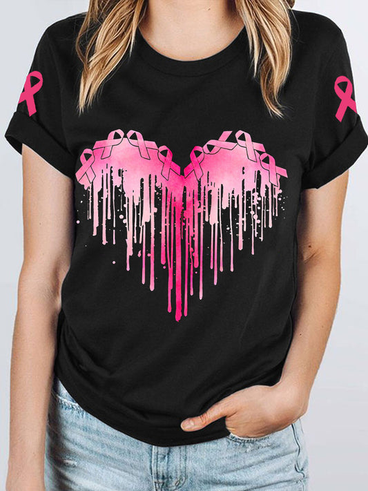 Frauen Brustkrebs Bewusstsein Band T-Shirt