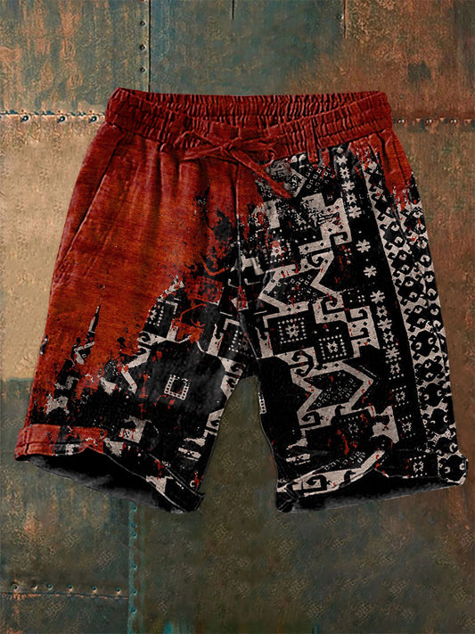 Herren-Kunst-Shorts mit westlichem Muster