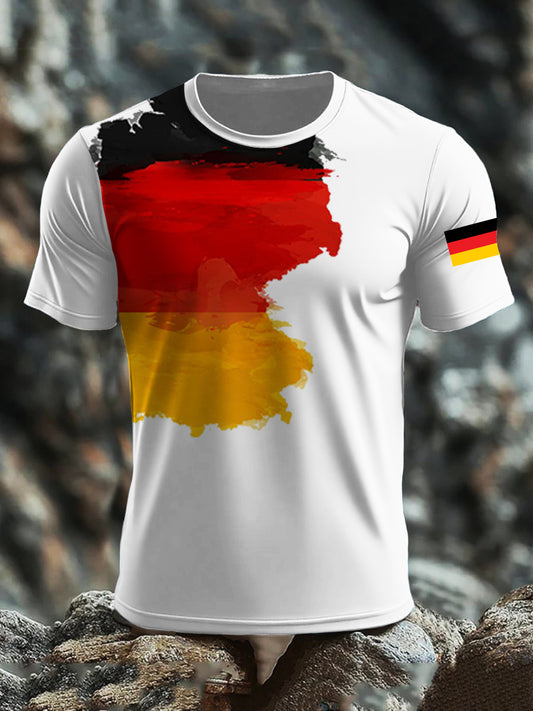 Bedrucktes T-Shirt mit deutscher Flagge für Männer